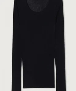 American Vintage Black 'Massachusetts' Long Sleeve Top