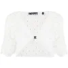 ROTATE Clothing White 'Milandran' Crochet Crop Top