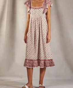 M.A.B.E 'Mira' Print Midi Dress