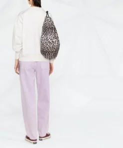 Isabel Marant Etoile ‘Moby’ Orange Felt Logo Sweatshirt