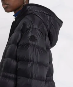 Moncler Black 'Bunias' Long Coat