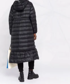 Moncler Black 'Bunias' Long Coat