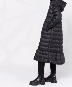 Moncler Black 'Bunias' Long Coat