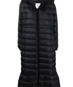 Moncler Black 'Bunias' Long Coat