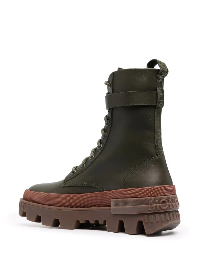 Moncler Khaki And Brown 'Carinne' Ankle Boots 5 Moncler Khaki And Brown 'Carinne' Ankle Boots