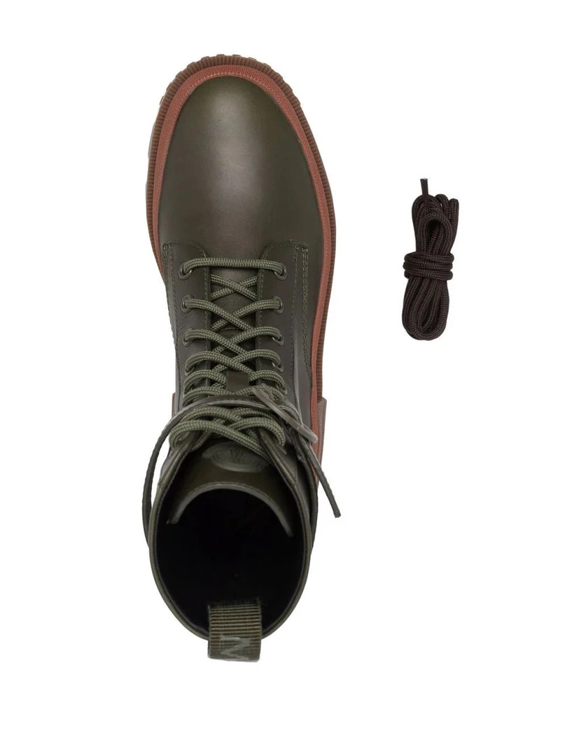 Moncler Khaki And Brown 'Carinne' Ankle Boots 6 Moncler Khaki And Brown 'Carinne' Ankle Boots