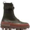 Moncler Khaki And Brown 'Carinne' Ankle Boots