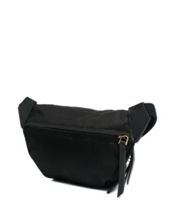 Moncler 'Felicie' Black Logo Patch Belt Bag