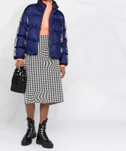 Moncler 'Grenit' Blue Cropped Padded Jacket