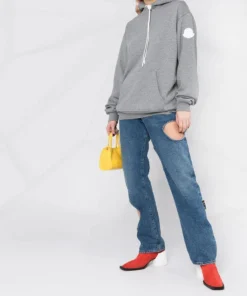 Moncler Grey 'Logo-Print Hoodie'