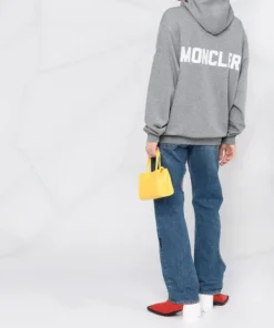 Moncler Grey 'Logo-Print Hoodie'