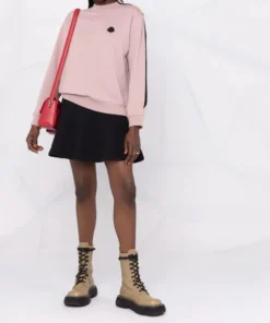 Moncler Pink And Black 'Contrasting Sleeve Sweater'