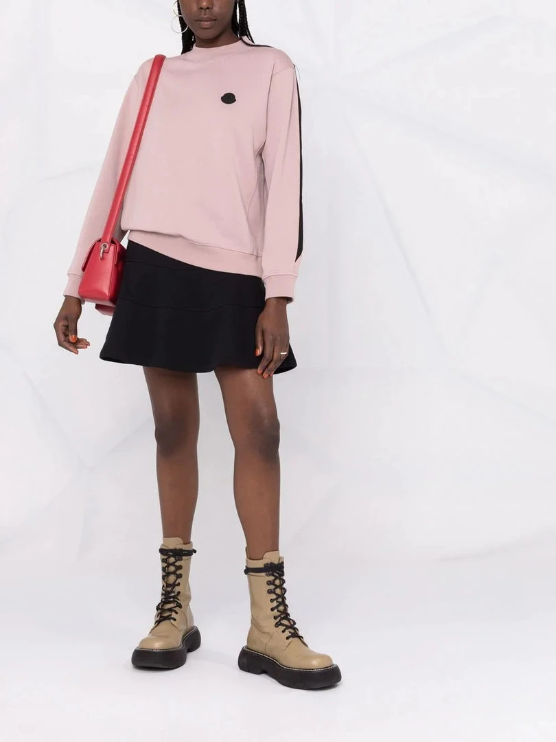 Moncler Pink And Black 'Contrasting Sleeve Sweater' 4 Moncler Pink And Black 'Contrasting Sleeve Sweater'