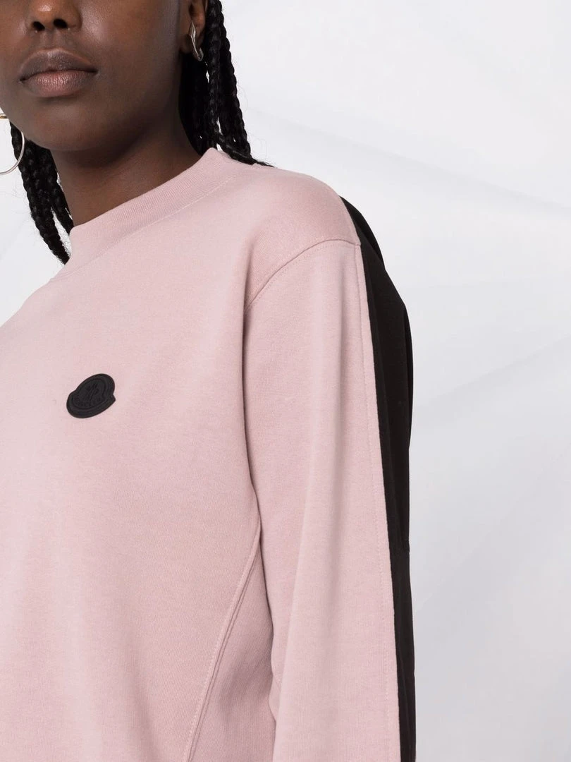 Moncler Pink And Black 'Contrasting Sleeve Sweater' 7 Moncler Pink And Black 'Contrasting Sleeve Sweater'