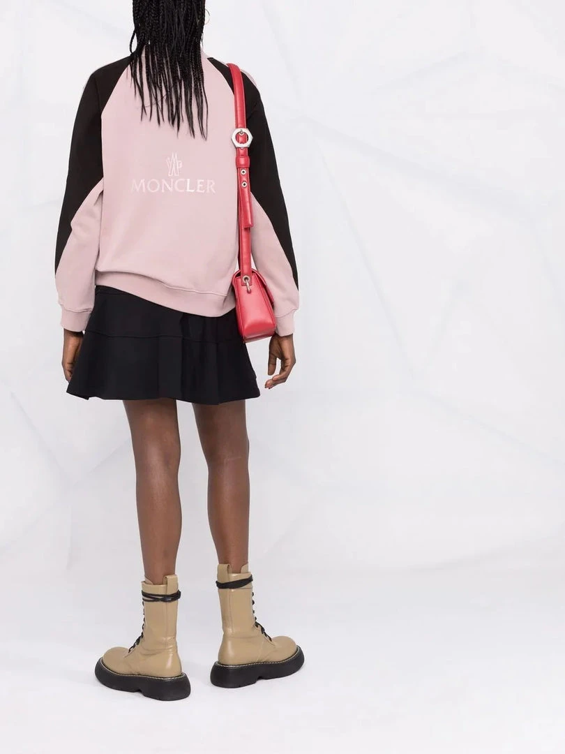 Moncler Pink And Black 'Contrasting Sleeve Sweater' 8 Moncler Pink And Black 'Contrasting Sleeve Sweater'