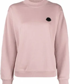 Moncler Pink And Black 'Contrasting Sleeve Sweater'