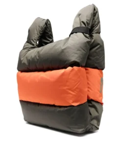 Moncler Military Green And Orange 'Legere' Large Tote Bag