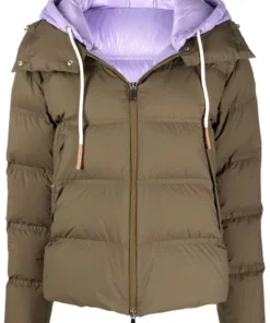 Moncler Green And Lilac 'Loctudy' Jacket