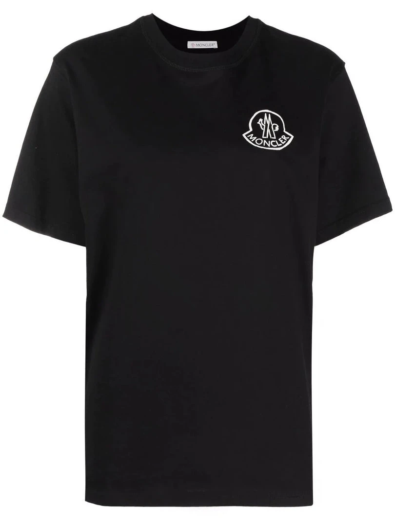 Moncler Black And White 'Logo Printed T-Shirt' 3 Moncler Black And White 'Logo Printed T-Shirt'