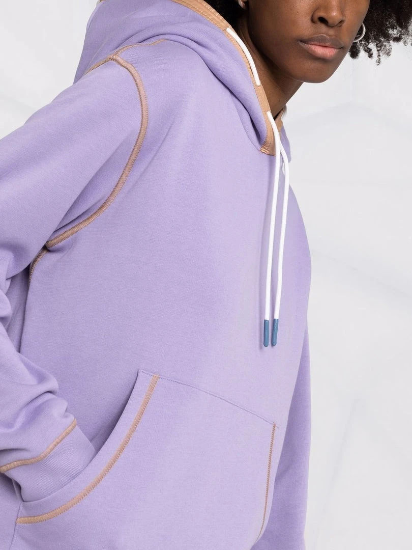 Moncler Purple And Beige 'Contrasting Trim Hoodie' 5 Moncler Purple And Beige 'Contrasting Trim Hoodie'