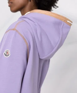 Moncler Purple And Beige 'Contrasting Trim Hoodie' 12 Moncler Purple And Beige 'Contrasting Trim Hoodie'