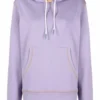 Moncler Purple And Beige 'Contrasting Trim Hoodie'