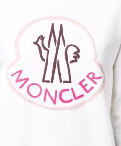 Moncler 'White Logo Print Sweatshirt'
