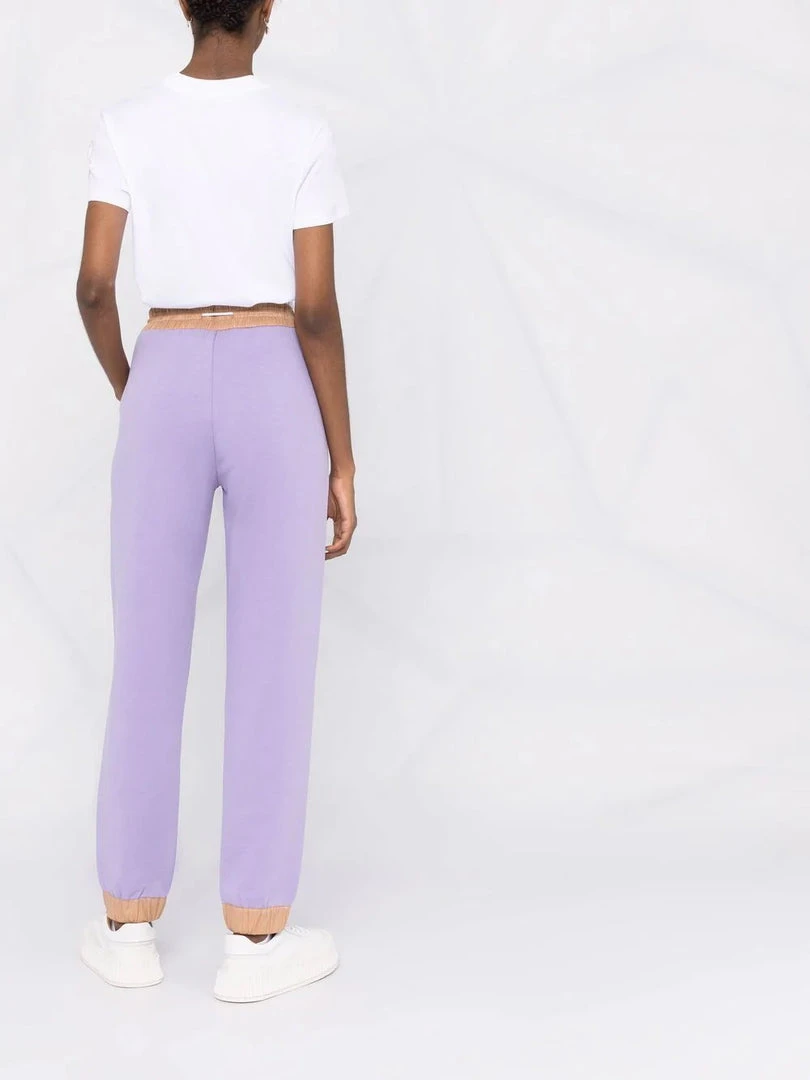 Moncler Purple And Beige 'Contrasting Trim Tracksuit Bottoms' 6 Moncler Purple And Beige 'Contrasting Trim Tracksuit Bottoms'