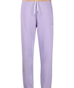 Moncler Purple And Beige 'Contrasting Trim Tracksuit Bottoms'