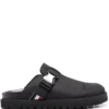 Moncler Black 'Mon Mule' Slides