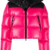 Moncler Pink And Black 'Jasione' Puffer Jacket