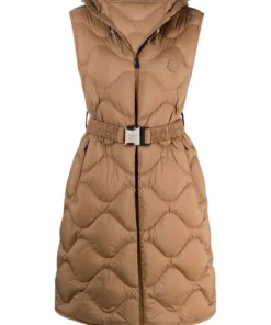 Moncler Brown 'Liveche' Sleeveless Coat