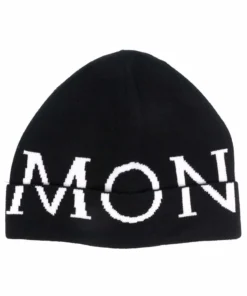 Moncler 'Monochrome Logo Detail Knit Hat'