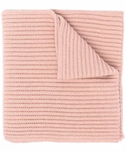 Moncler Pink 'Love Logo Patch Scarf'