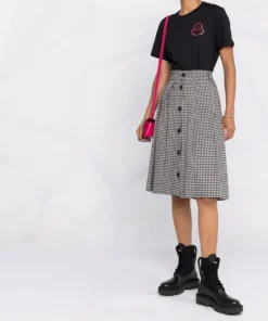 Moncler Black 'Love Logo Patch T-shirt'