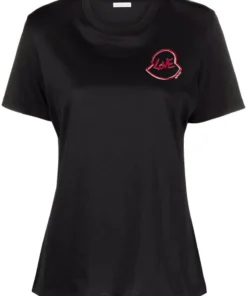 Moncler Black'Love Logo Patch T-shirt'