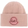 Moncler Pink 'Love Patch Beanie'