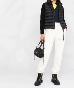 Moncler Black 'Padded Knit Sleeve Jacket'