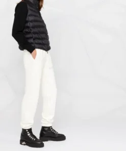 Moncler Black 'Padded Knit Sleeve Jacket'