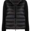 Moncler Black 'Padded Knit Sleeve Jacket' 2 Moncler Black 'Padded Knit Sleeve Jacket'