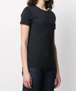 Moncler Navy 'Front Logo Embroidered T-shirt' 9 Moncler Navy 'Front Logo Embroidered T-shirt'