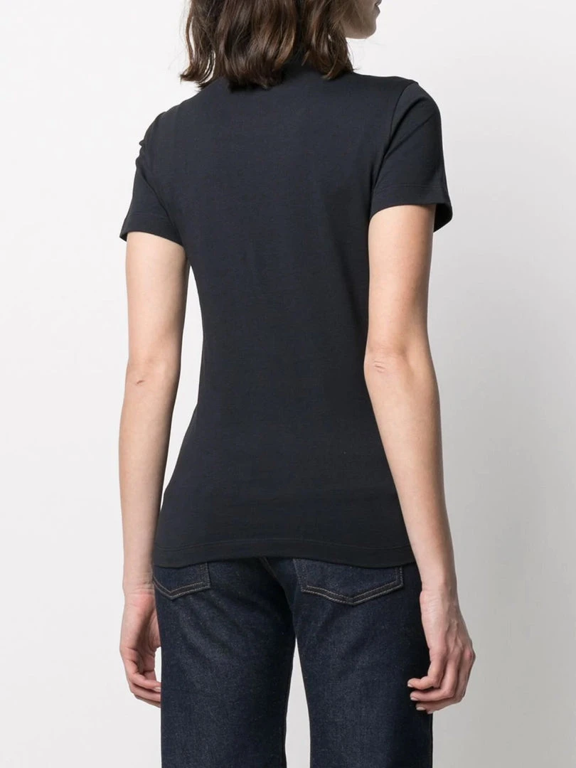 Moncler Navy 'Front Logo Embroidered T-shirt' 6 Moncler Navy 'Front Logo Embroidered T-shirt'