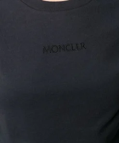 Moncler Navy 'Front Logo Embroidered T-shirt' 11 Moncler Navy 'Front Logo Embroidered T-shirt'