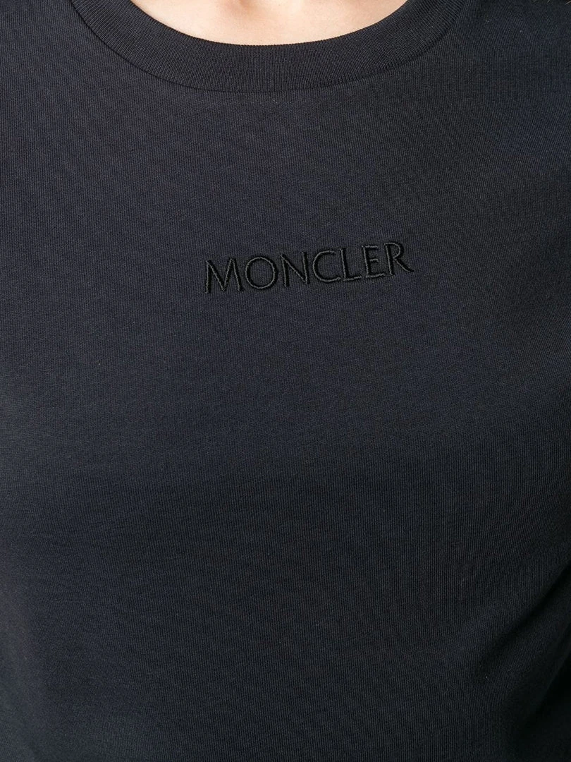 Moncler Navy 'Front Logo Embroidered T-shirt' 7 Moncler Navy 'Front Logo Embroidered T-shirt'