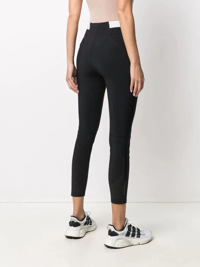 Moncler Black 'Brand Detailed Perforated Leggings' 6 Moncler Black 'Brand Detailed Perforated Leggings'