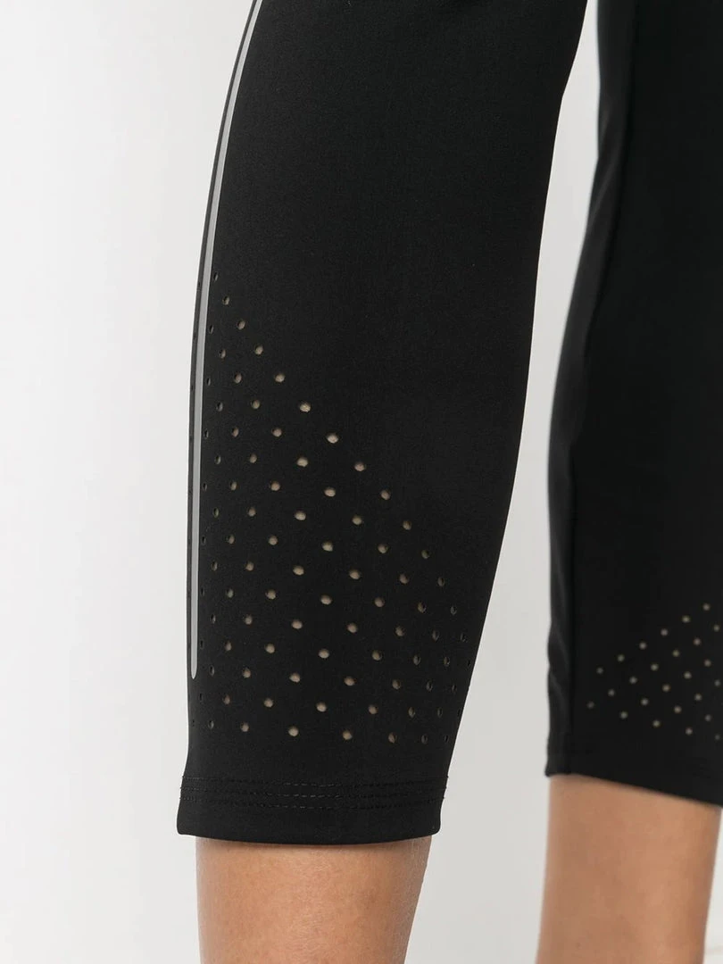 Moncler Black 'Brand Detailed Perforated Leggings' 7 Moncler Black 'Brand Detailed Perforated Leggings'