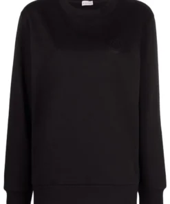 Moncler Black 'Back Graphic Text Sweater'