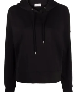 Moncler Black'Logo Detail Hoodie'