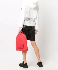 Moncler White 'Logo Detail Hoodie'