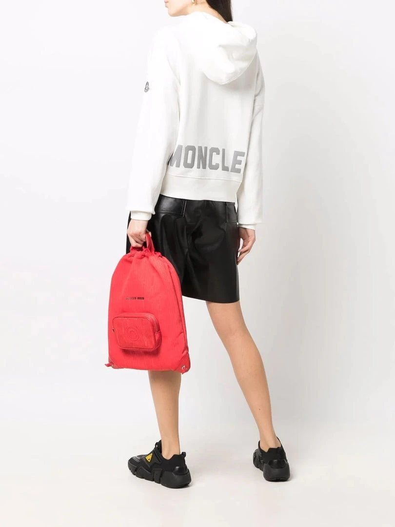 Moncler White 'Logo Detail Hoodie' 4 Moncler White 'Logo Detail Hoodie'